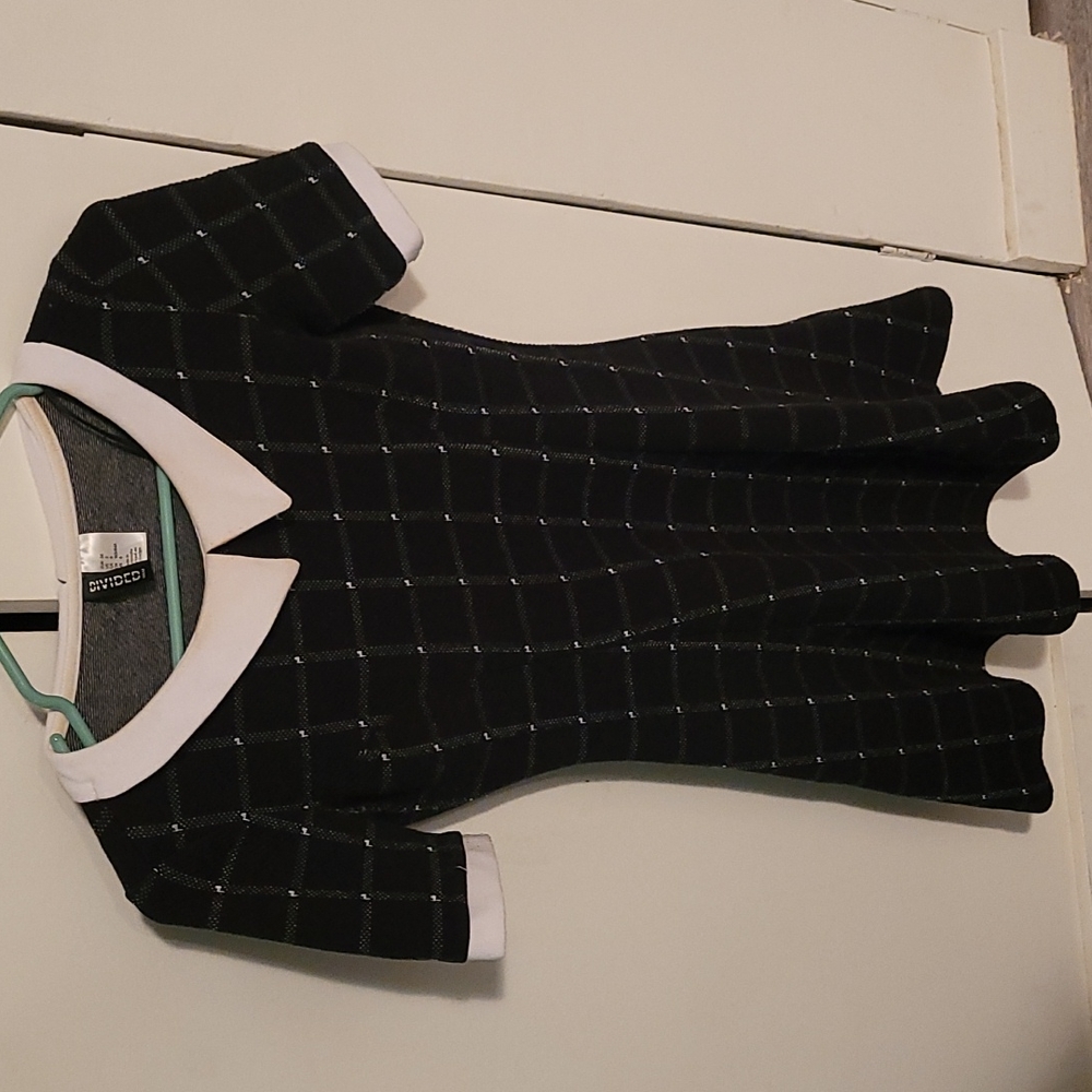 H&M Preppy Wednesday Addams (Windowpane check pattern) mini dress